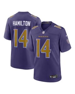 Youth Baltimore Ravens #14 Kyle Hamilton Nike Purple Alternate Game Jersey (Purple)