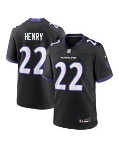 Youth Baltimore Ravens #22 Derrick Henry Black Alternate Game Jersey