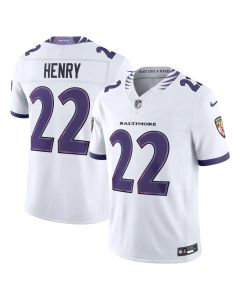 Youth Baltimore Ravens #22 Derrick Henry White Vapor F.U.S.E. Sewn Down Limited Jersey