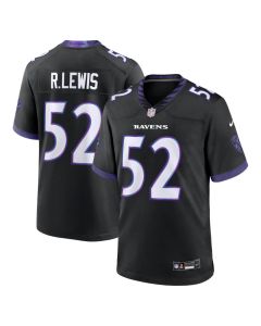 Youth Baltimore Ravens #52 Ray Lewis Nike Black Alternate Retired Player Game Jersey (Black)