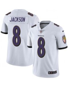 Youth Baltimore Ravens #8 Lamar Jackson White Vapor Untouchable NFL Jersey
