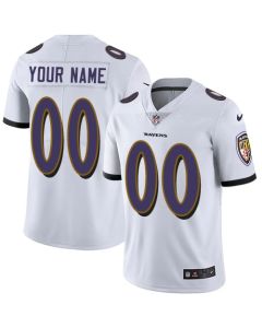 Youth Baltimore Ravens ACTIVE PLAYER Custom White Vapor Untouchable Limited Stitched Jersey