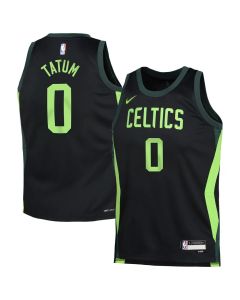 Youth Boston Celtics #0 Jayson Tatum Black 2024/25 Swingman City Edition Player Jersey (Black)