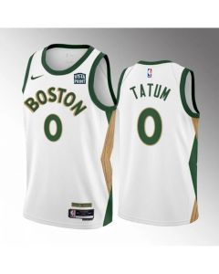 Youth Boston Celtics #0 Jayson Tatum White 2023-24 City Edition Stitched Jersey