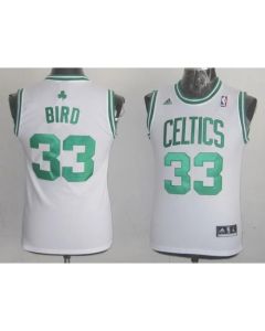 Youth Boston Celtics #33 Larry Bird White Throwback NBA Jersey