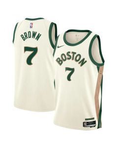 Youth Boston Celtics #7 Jaylen Brown White 2023/24 City Edition Stitched Jersey