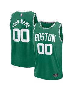 Youth Boston Celtics Kelly Green Fast Break Custom Icon Edition Jersey