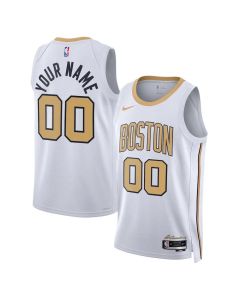 Youth Boston Celtics White 2025/26 City Edition Swingman Custom Jersey