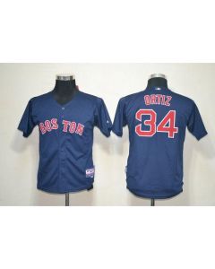 Youth Boston Red Sox #34 David Ortiz Dark Blue Cool Base Stitched MLB Jersey