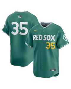 Youth Boston Red Sox #35 Garrett Crochet Green 2025 City Connect Limited Player Jersey (Red Green)