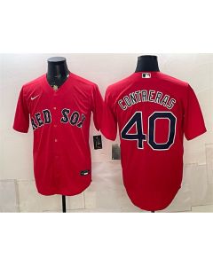 Youth Boston Red Sox #40 Willson Contreras Red Cool Base Stitched Baseball Jersey (Red)