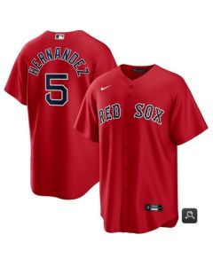 Youth Boston Red Sox #5 Enrique Hernandez Red Cool Base Stitched Jersey