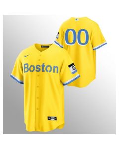 Youth Boston Red Sox Gold 2021 City Connect Custom Jersey (Red Gold)