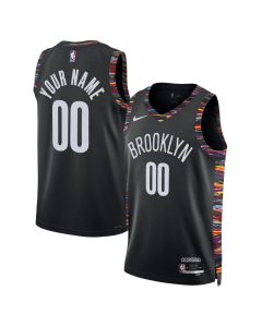 Youth Brooklyn Nets Black 2025/26 City Edition Swingman Custom Jersey (Black)