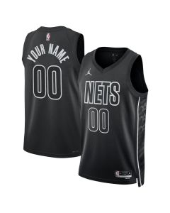 Youth Brooklyn Nets Custom Black 2023 Draft Statement Edition Stitched Basketball Jersey