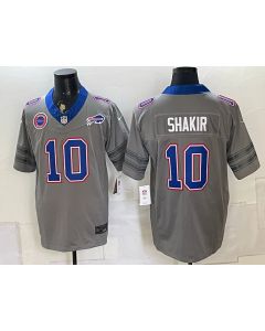 Youth Buffalo Bills #10 Khalil Shakir Nike Gray Vapor F.U.S.E. Limited Jersey (Style 7)