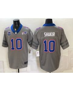 Youth Buffalo Bills #10 Khalil Shakir Nike Gray Vapor F.U.S.E. Limited Jersey (Style 8)