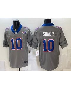 Youth Buffalo Bills #10 Khalil Shakir Gray Vapor F.U.S.E. Limited Jersey
