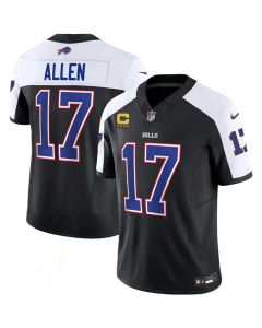 Youth Buffalo Bills #17 Josh Allen Black Alternate 2026 4-Star C Patch Vapor F.U.S.E. Untouchable Limited Jersey