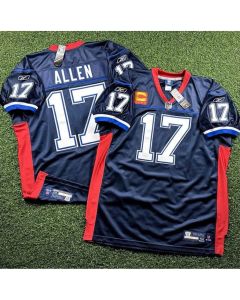 Youth Buffalo Bills #17 Josh Allen Navy 4-Star C Patch Stitched Football Jersey
