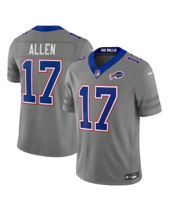 Youth Buffalo Bills #17 Josh Allen Nike Gray Nickel City Vapor F.U.S.E. Limited Jersey (Gray)