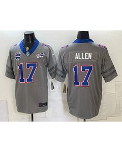 Youth Buffalo Bills #17 Josh Allen Nike Gray Vapor F.U.S.E. Limited Jersey (Gray)