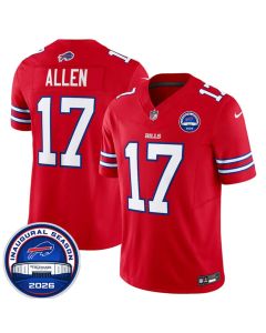 Youth Buffalo Bills #17 Josh Allen Red 2026 Inaugural Season at Highmark Stadium Vapor F.U.S.E. Limited Jersey (Red)