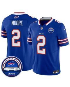 Youth Buffalo Bills #2 D.J. Moore Blue 2026 Inaugural Season at Highmark Stadium Vapor F.U.S.E. Limited Jersey (Blue)