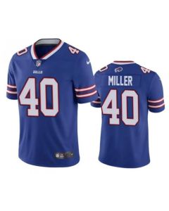 Youth Buffalo Bills #40 Von Miller Royal Vapor Untouchable Limited Stitched Jersey