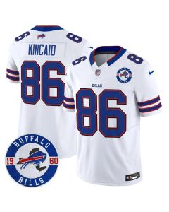 Youth Buffalo Bills #86 Dalton Kincaid White Est. 1960 Patch Vapor F.U.S.E. Limited Jersey (White)