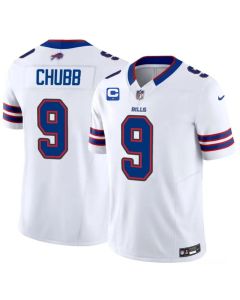 Youth Buffalo Bills #9 Bradley Chubb White 2026 1-Star C Patch Vapor F.U.S.E. Untouchable Limited Jersey