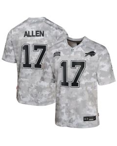 Youth Buffalo Bills Josh Allen Arctic Camo 2024 Salute to Service Game Jersey (Camo)