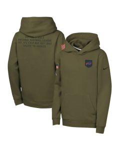 Youth Buffalo Bills Olive 2025 Salute to Service Club Fleece Hoodie (Olive)