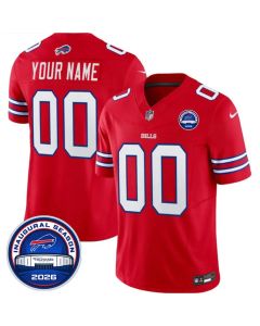 Youth Buffalo Bills Red 2026 Inaugural Season at Highmark Stadium Vapor F.U.S.E. Limited Custom Jersey