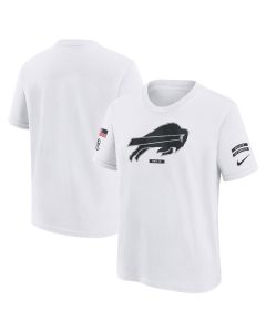 Youth Buffalo Bills White 2024 Salute To Service T-Shirt (White)