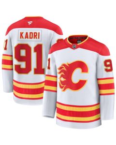 Youth Calgary Flames #91 Nazem Kadri White Away Jersey