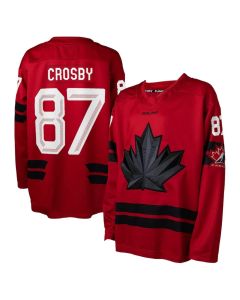 Youth Canada Hockey #87 Sidney Crosby Red 2026 Away Replica Jersey
