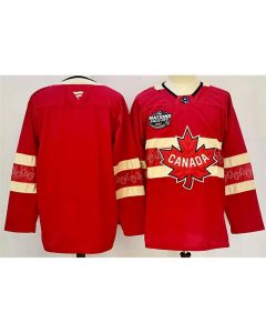 Youth Canada Red 2025 4 Nations Face-Off Premium Stitched Jersey