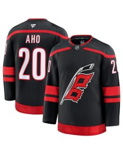 Youth Carolina Hurricanes #20 Sebastian Aho Black 2024-25 Home Stitched Hockey Jersey