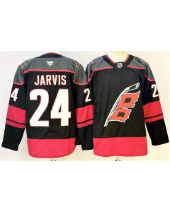 Youth Carolina Hurricanes #24 Seth Jarvis Black 2024-25 Home Stitched Hockey Jersey