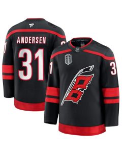 Youth Carolina Hurricanes #31 Frederik Andersen Black 2026 Stanley Cup Final Home Jersey