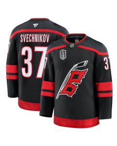 Youth Carolina Hurricanes #37 Andrei Svechnikov Black 2026 Stanley Cup Final Home Jersey