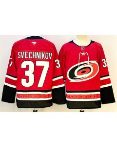 Youth Carolina Hurricanes #37 Andrei Svechnikov Red 2024-25 Home Stitched Hockey Jersey