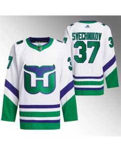Youth Carolina Hurricanes #37 Andrei Svechnikov White Stitched Jersey