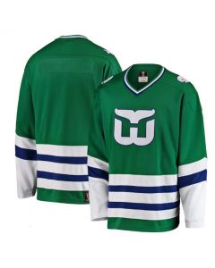 Youth Carolina Hurricanes Custom Green Hartford Whalers Stitched Jersey