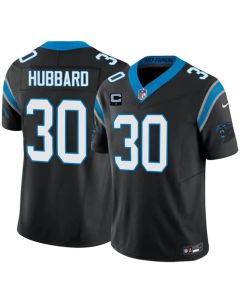 Youth Carolina Panthers #30 Chuba Hubbard Black 2026 1-Star C Patch Vapor F.U.S.E. Limited Jersey