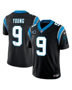 Youth Carolina Panthers #9 Bryce Young Black 2026 4-Star C Patch Vapor F.U.S.E. Limited Jersey