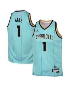 Youth Charlotte Hornets #1 LaMelo Ball Mint 2024/25 Swingman City Edition Player Jersey (City Edition)
