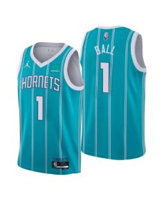 Youth Charlotte Hornets #1 LaMelo Ball Teal 2022-23 Icon Edition Stitched Basketball Jersey