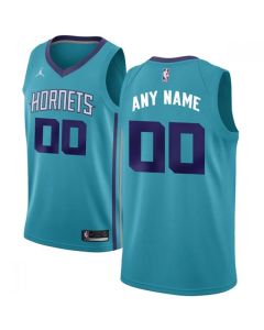 Youth Charlotte Hornets Light Blue Customized Stitched NBA Jersey